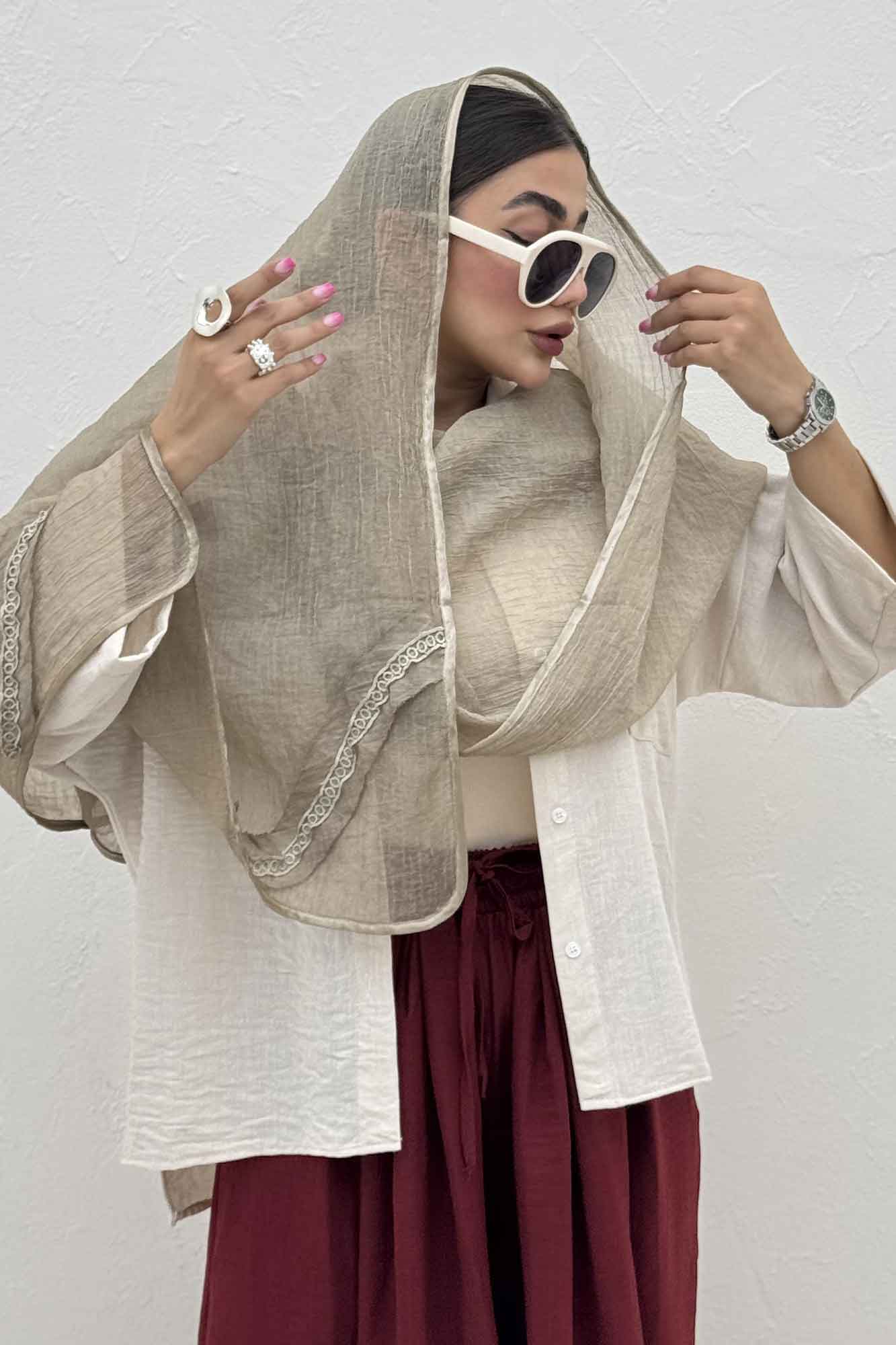 شال آنجل ساده دورگان