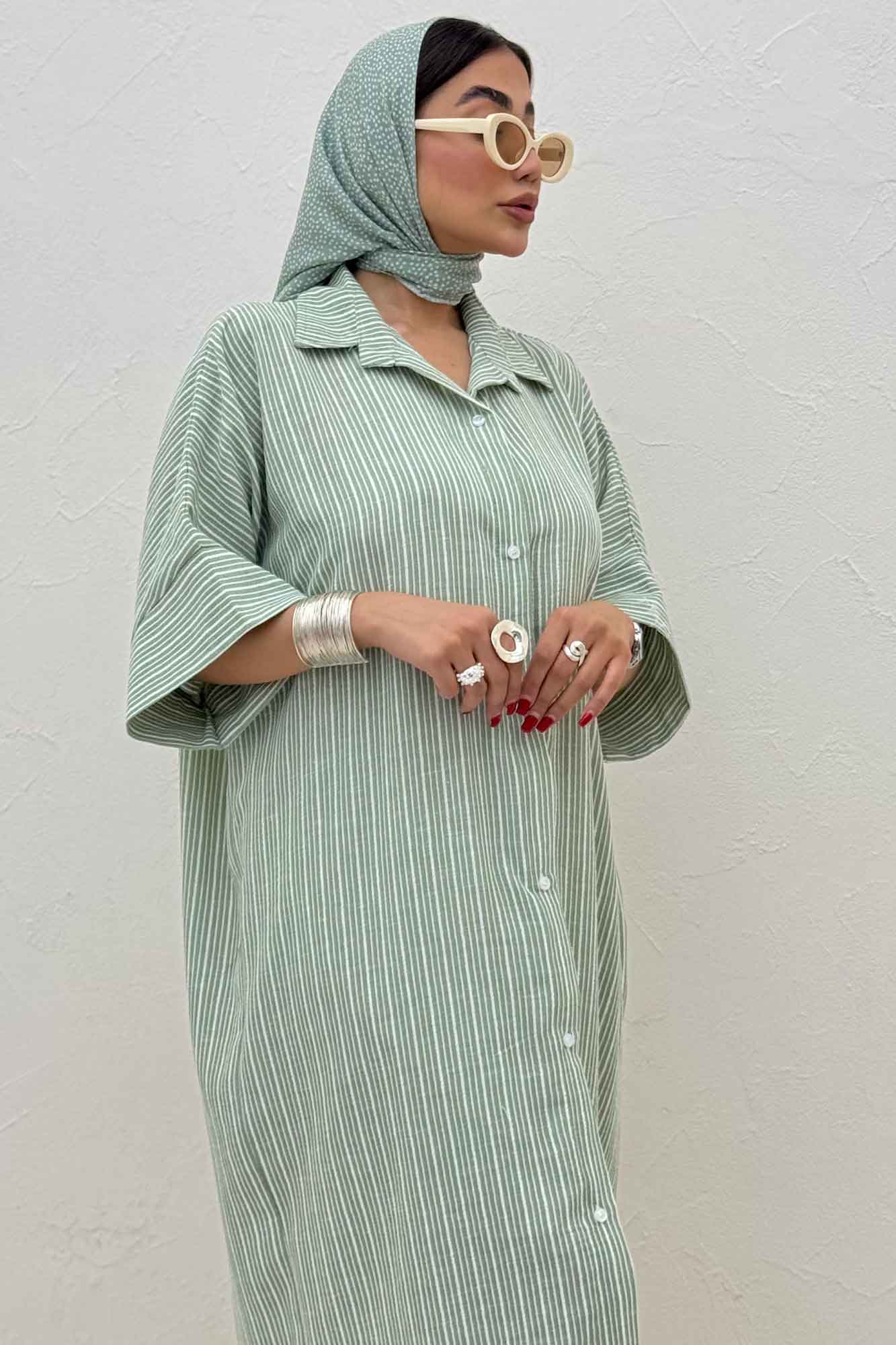 کفتان جلو دکمه لینن زارا راه ریز