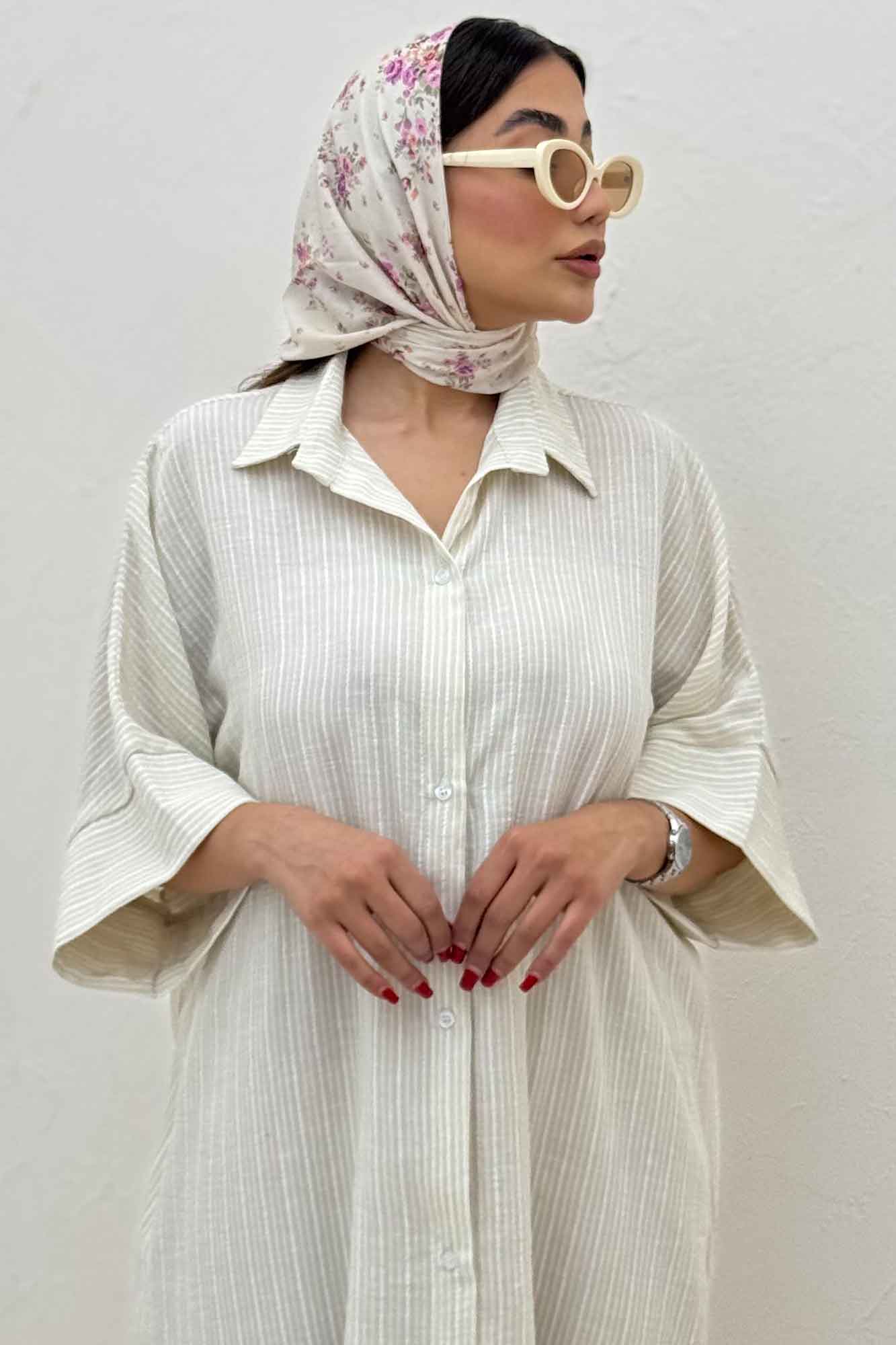 کفتان جلو دکمه لینن زارا راه ریز