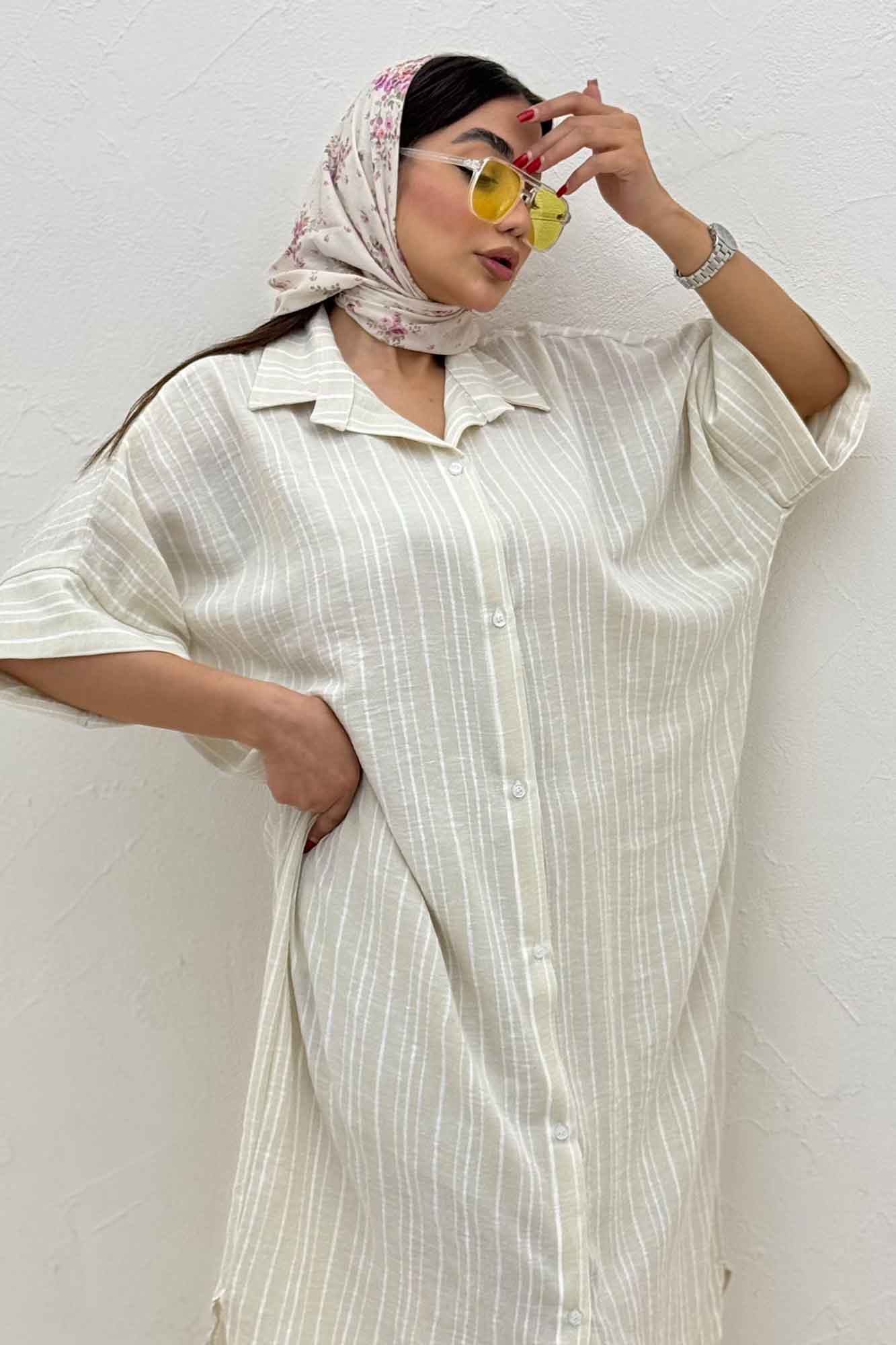 کفتان جلو دکمه لینن زارا راه درشت