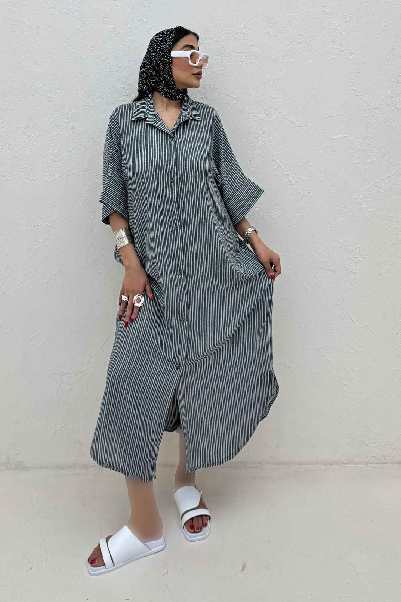 کفتان جلو دکمه لینن زارا راه ریز