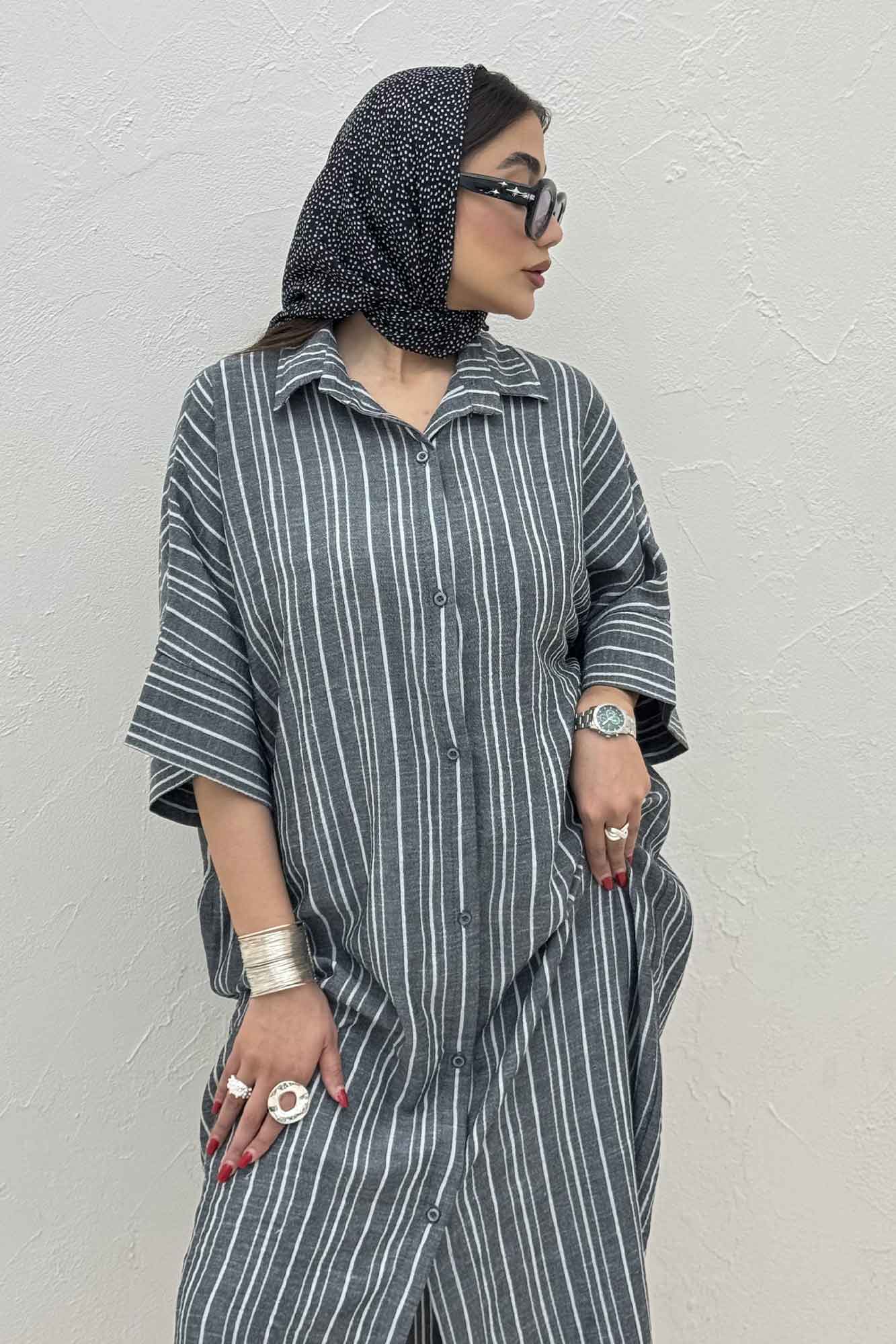 کفتان جلو دکمه لینن زارا راه درشت