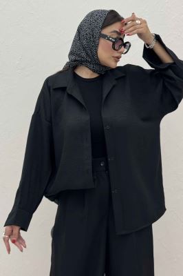 مانتو شانتون کجراه ساده