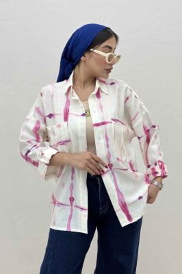 شومیز مانتویی پری آستین پاگن