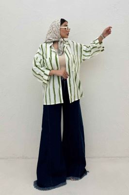 شومیز مانتویی پری آستین پاگن