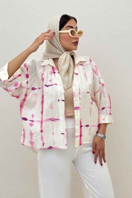 شومیز مانتویی پری آستین پاکتی