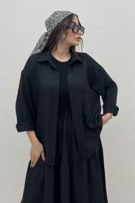 ست شومیز و دامن شانتون کجراه راینا