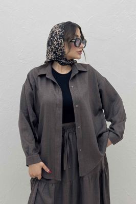 ست شومیز و دامن شانتون کجراه راینا