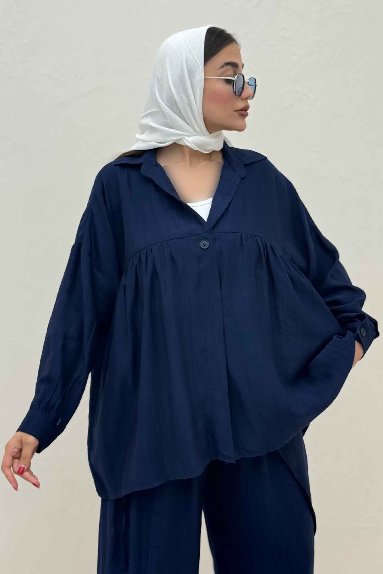 ست شومیز و شلوار کریشه نوژین