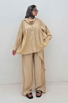 ست شومیز و شلوار کریشه نوژین