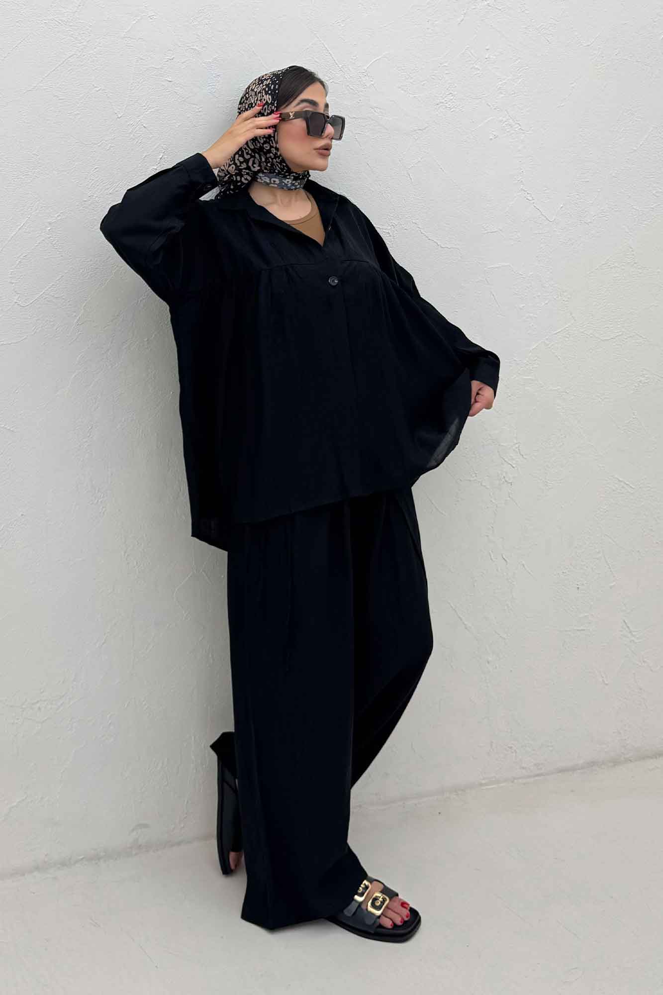 ست شومیز و شلوار کریشه نوژین