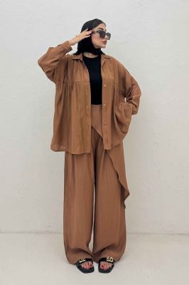 ست شومیز و شلوار کریشه نوژین