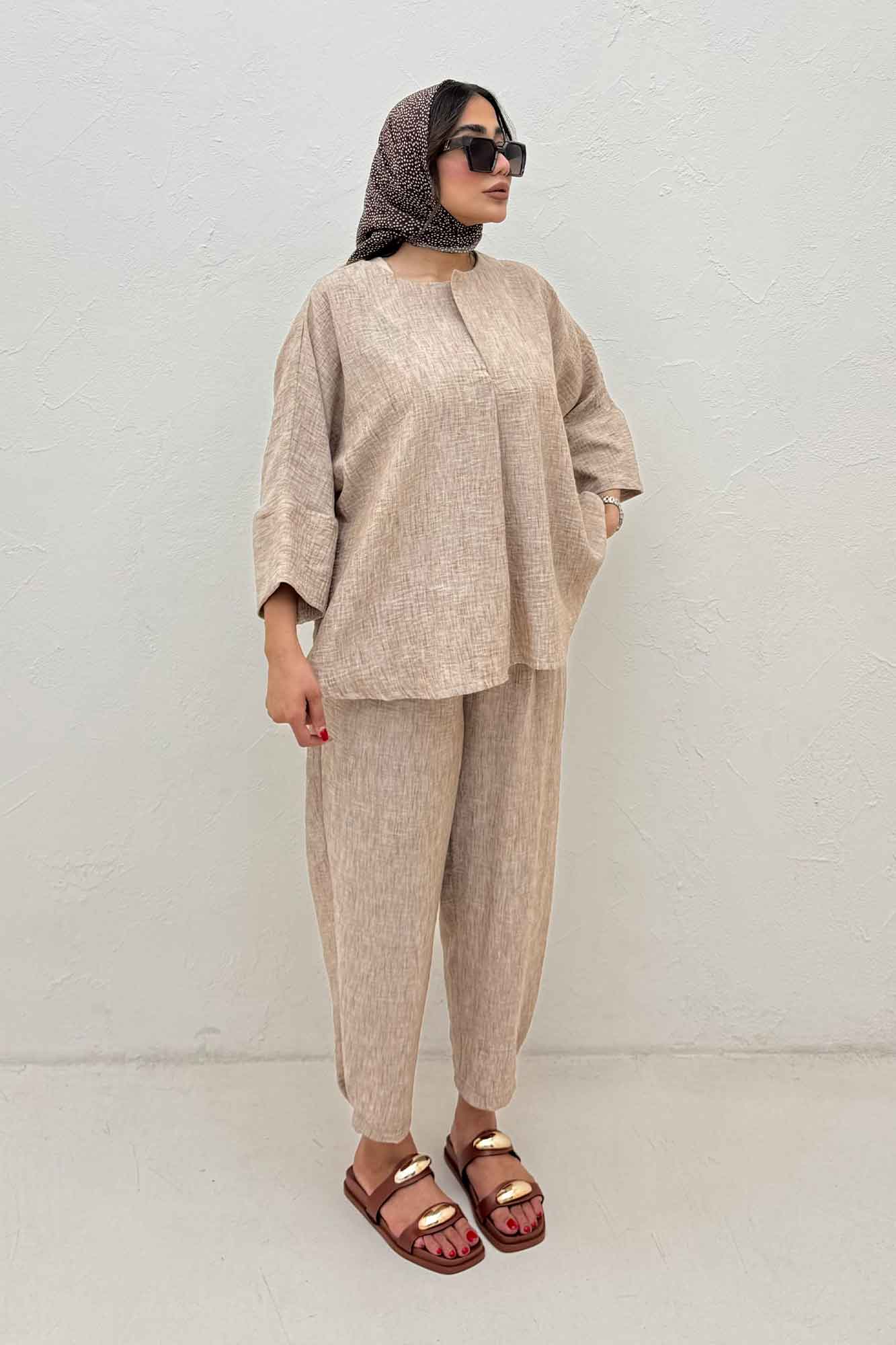 ست شومیز و شلوار شانتون زارا جولی