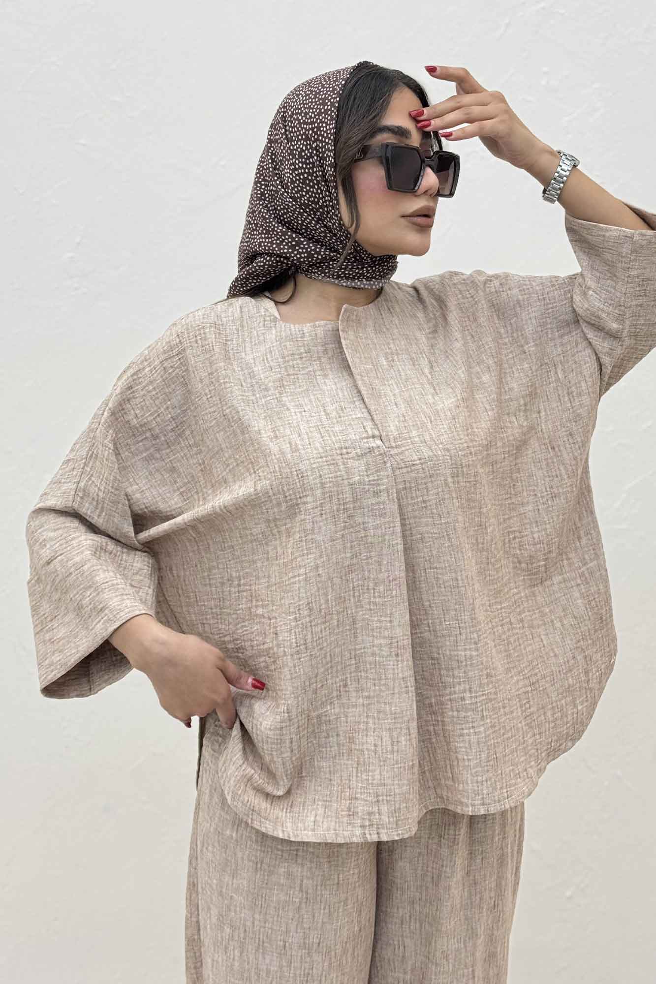 ست شومیز و شلوار شانتون زارا جولی