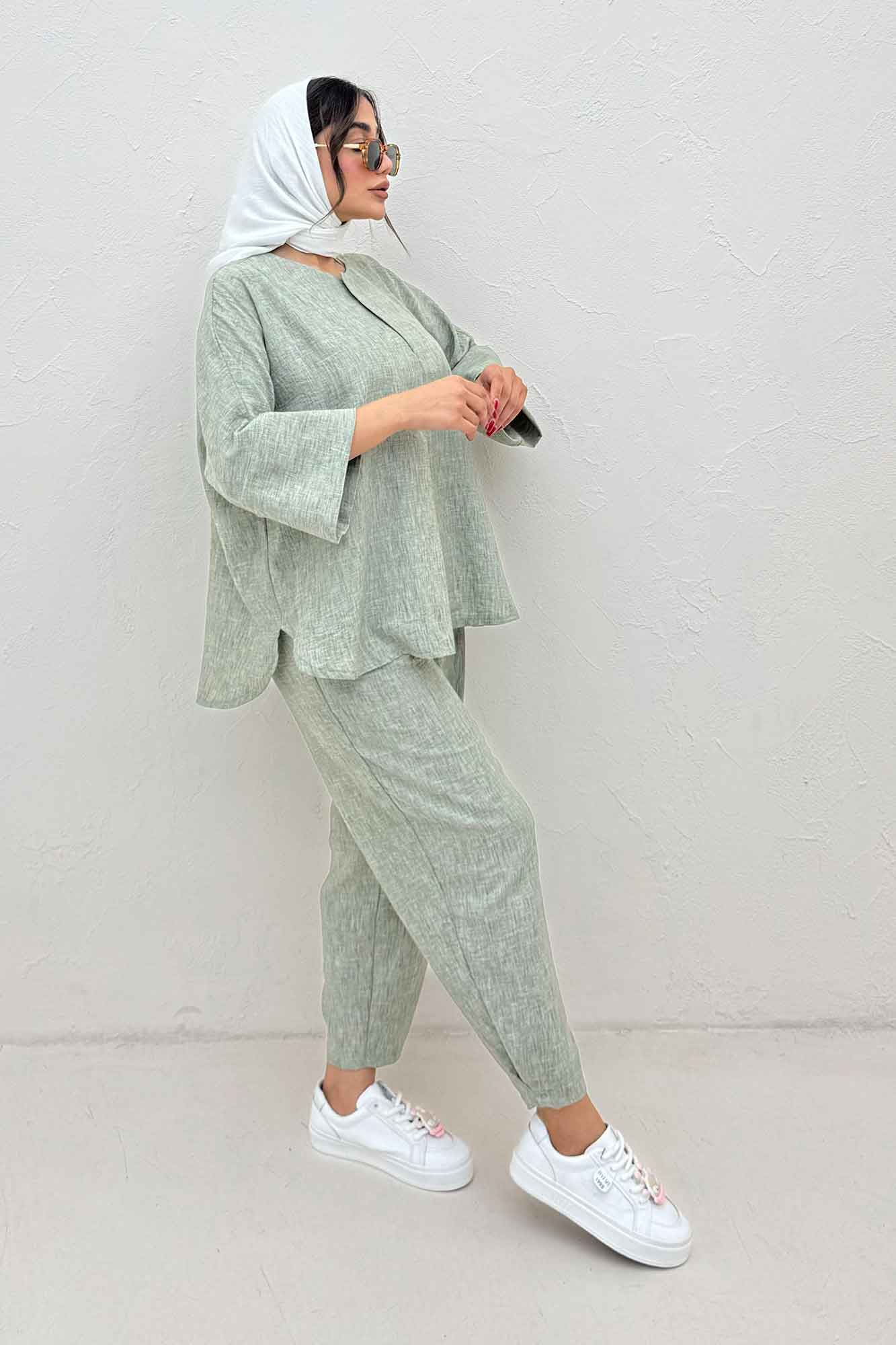 ست شومیز و شلوار شانتون زارا جولی