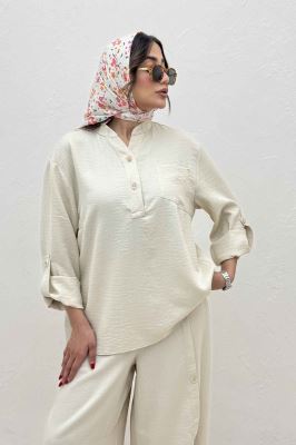 ست بلوز و شلوار شانتون کجراه آنجلا