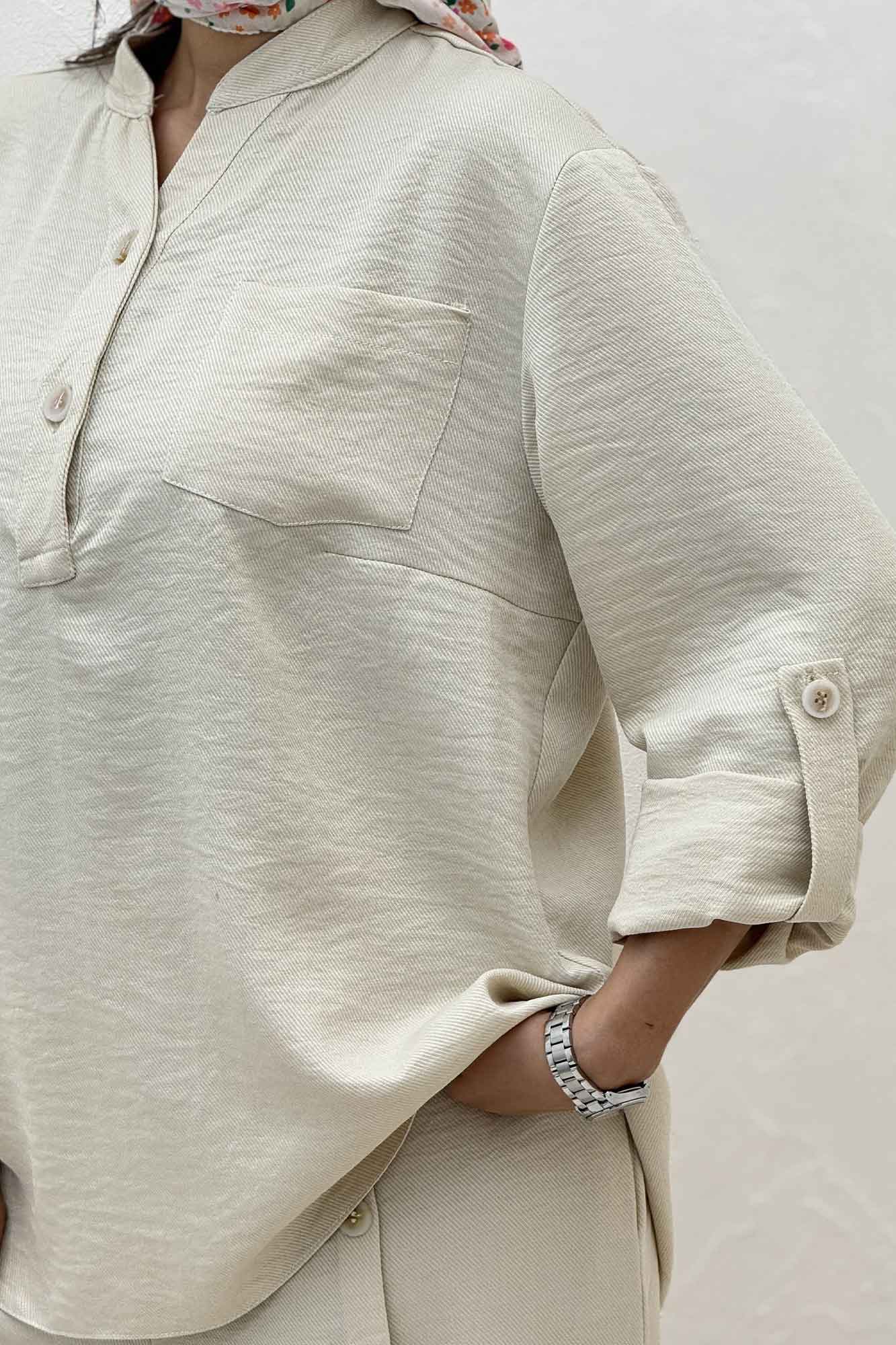 ست بلوز و شلوار شانتون کجراه آنجلا