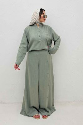 ست بلوز و شلوار شانتون کجراه آنجلا