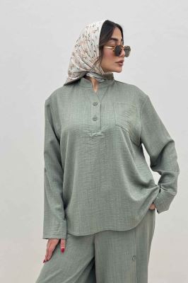 ست بلوز و شلوار شانتون کجراه آنجلا