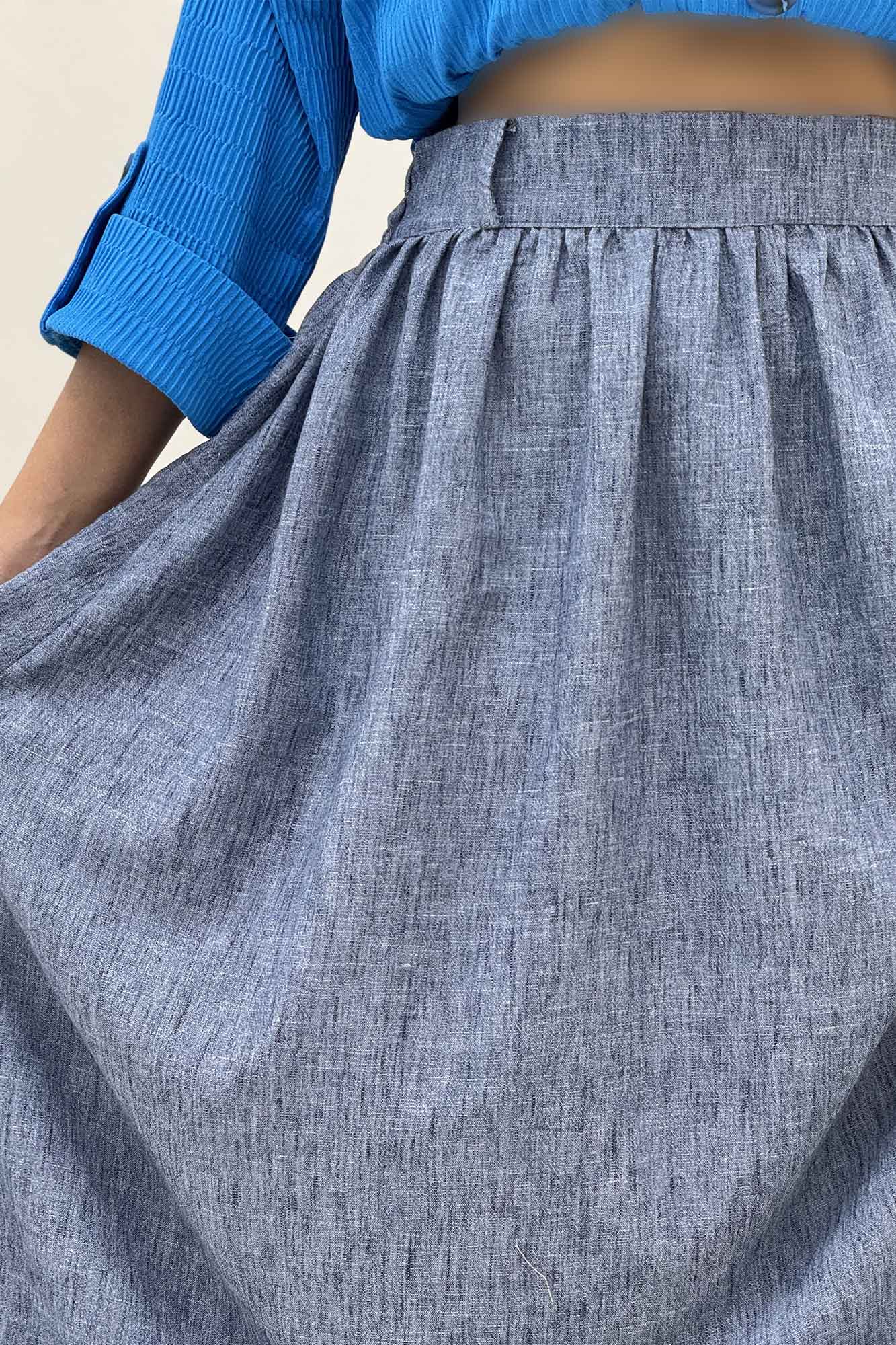 دامن بلند کمر پلدار شانتون زارا