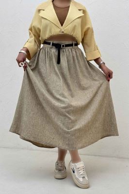 دامن بلند کمر پلدار شانتون زارا