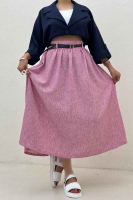 دامن بلند کمر پلدار شانتون زارا