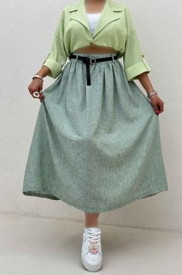 دامن بلند کمر پلدار شانتون زارا