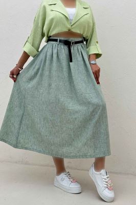 دامن بلند کمر پلدار شانتون زارا