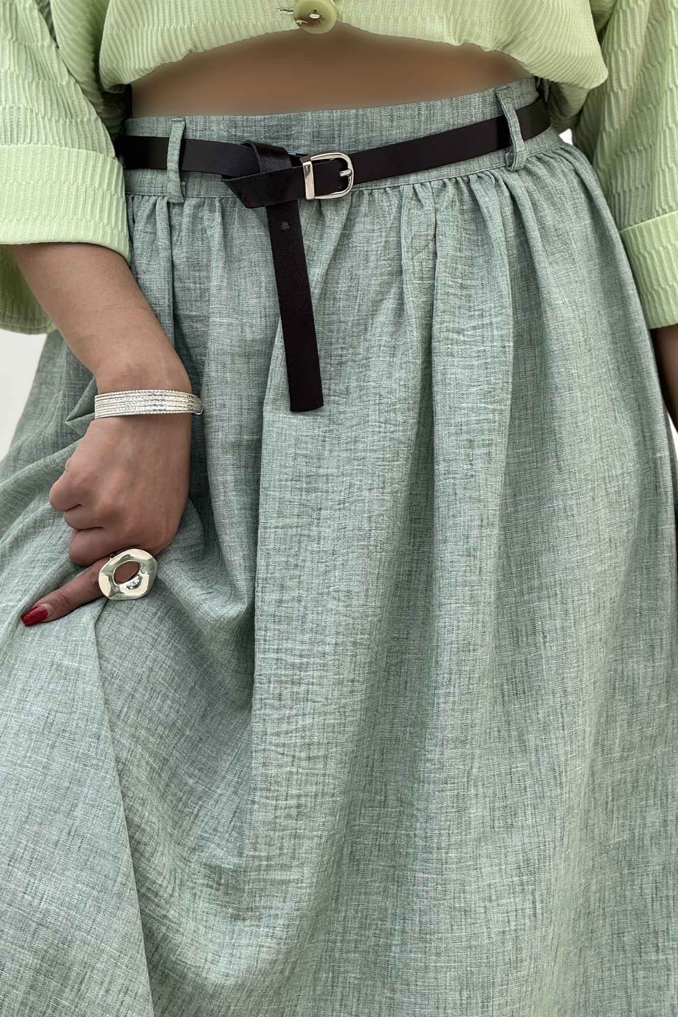 دامن بلند کمر پلدار شانتون زارا