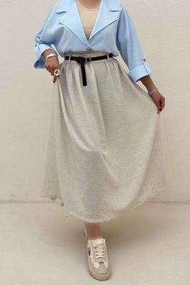 دامن بلند کمر پلدار شانتون زارا