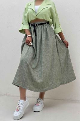 دامن بلند کمر پلدار شانتون زارا