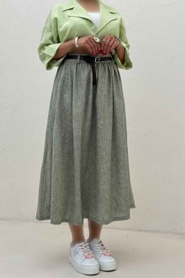 دامن بلند کمر پلدار شانتون زارا