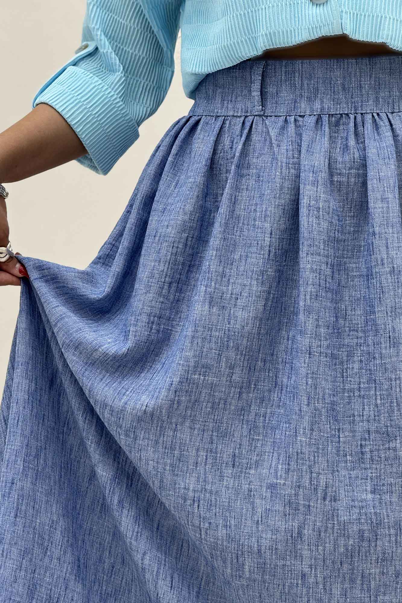 دامن بلند کمر پلدار شانتون زارا