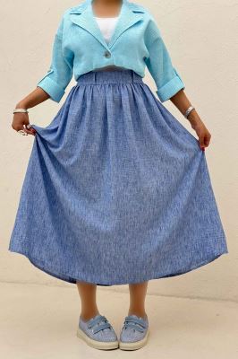 دامن بلند کمر پلدار شانتون زارا