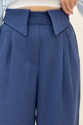 شلوار شانتون کجراه یقه نما