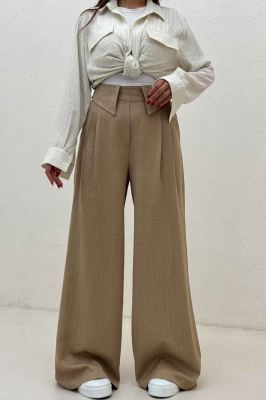 شلوار شانتون کجراه یقه نما