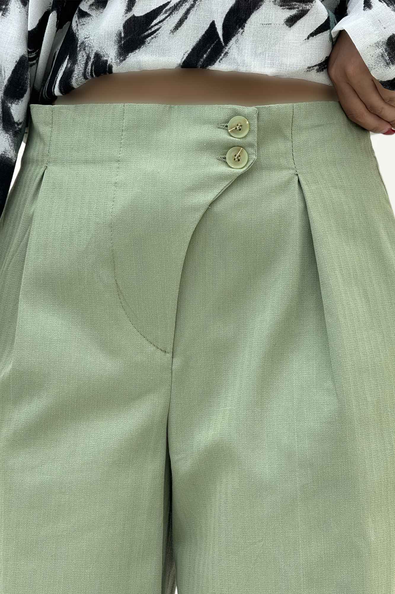 شلوار بگ کتان جناقی کارول