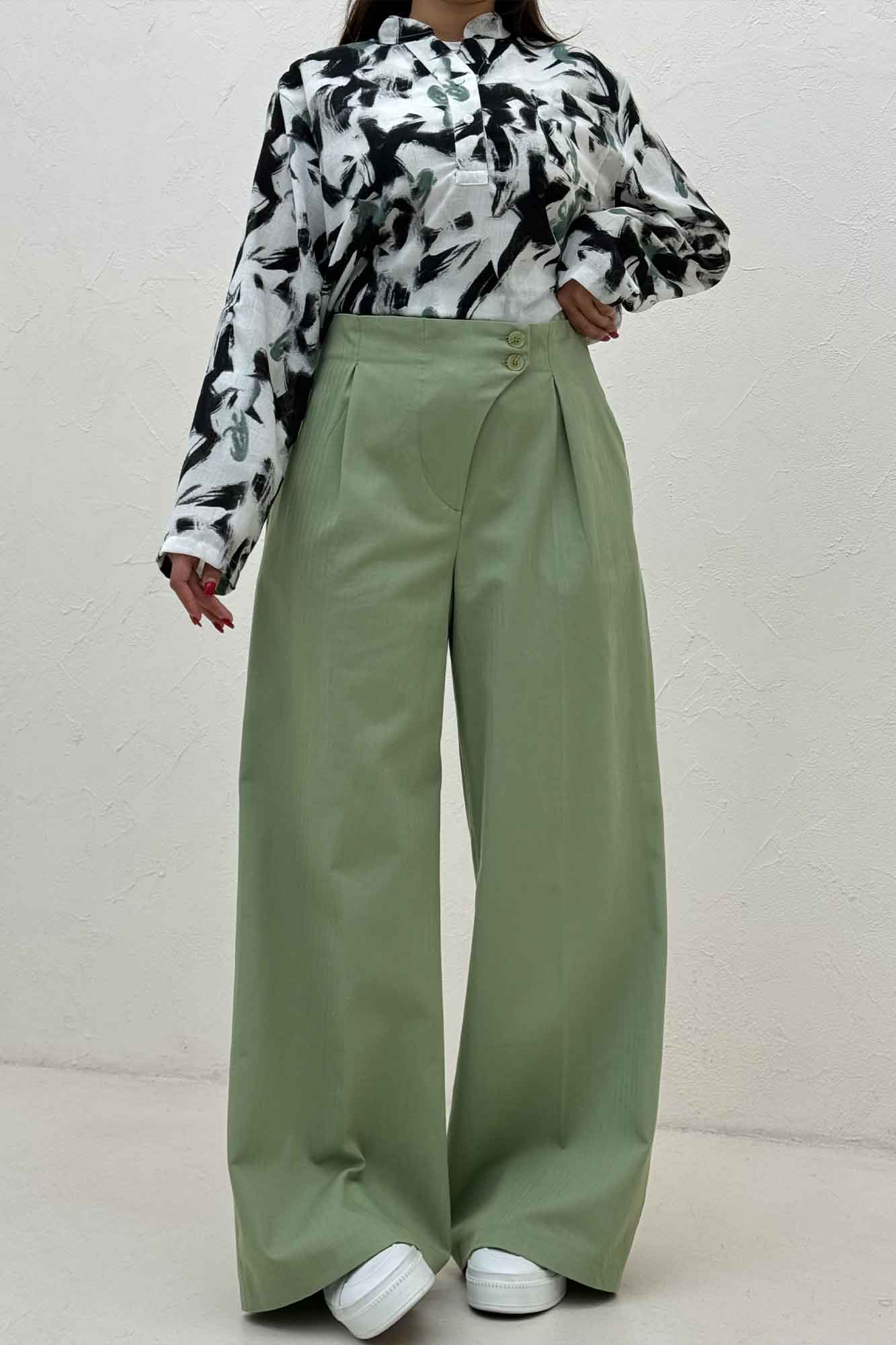 شلوار بگ کتان جناقی کارول