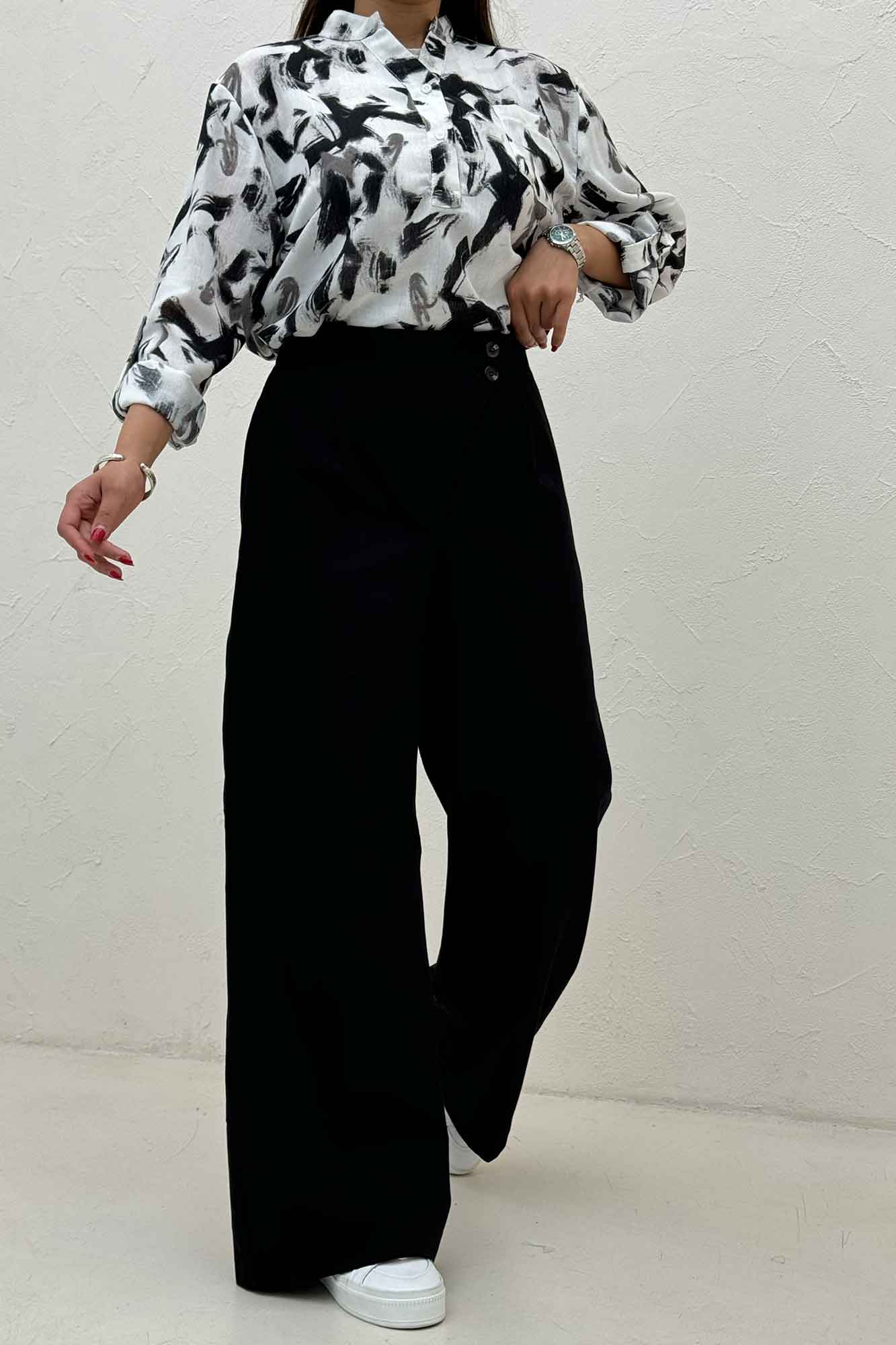 شلوار بگ کتان جناقی کارول