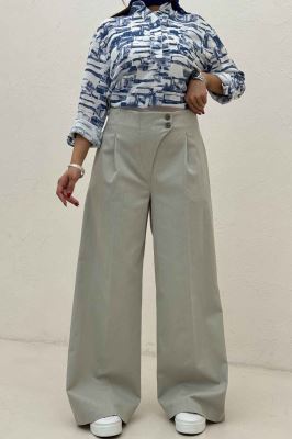 شلوار بگ کتان جناقی کارول