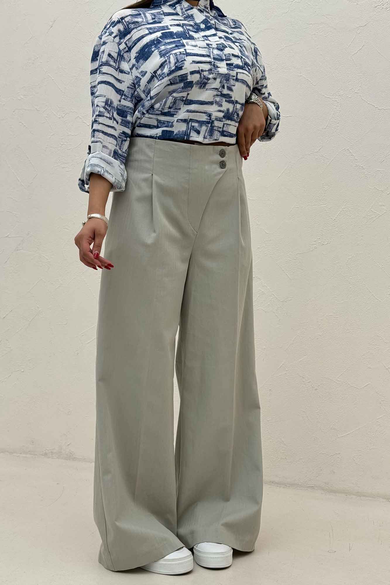 شلوار بگ کتان جناقی کارول