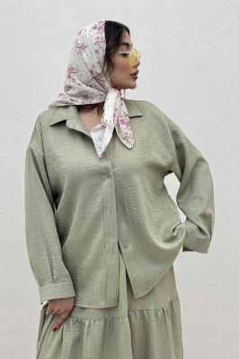 ست شومیز و دامن شانتون کجراه راینا