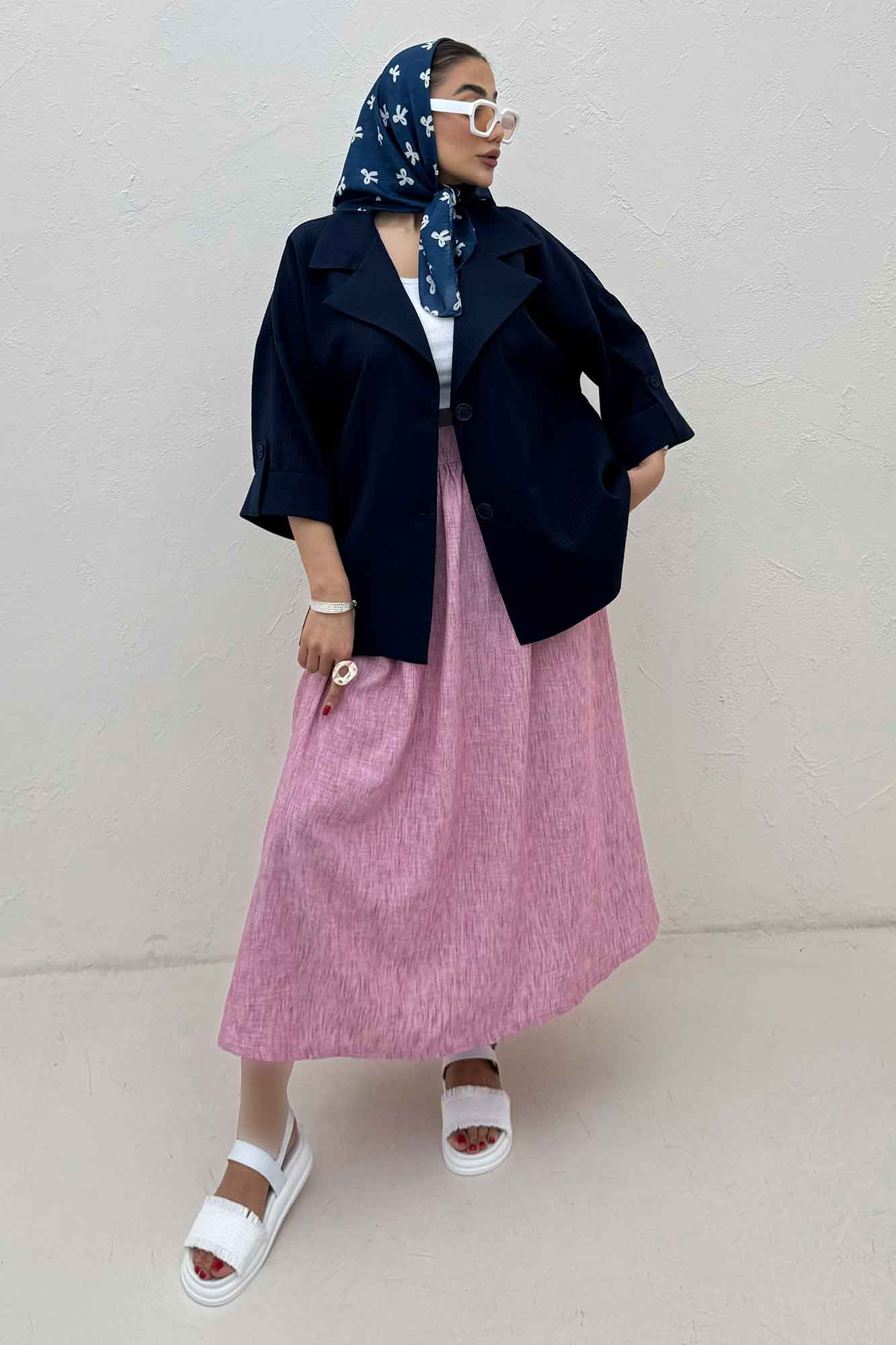 کت پاگن دار دو دکمه عمودی السا