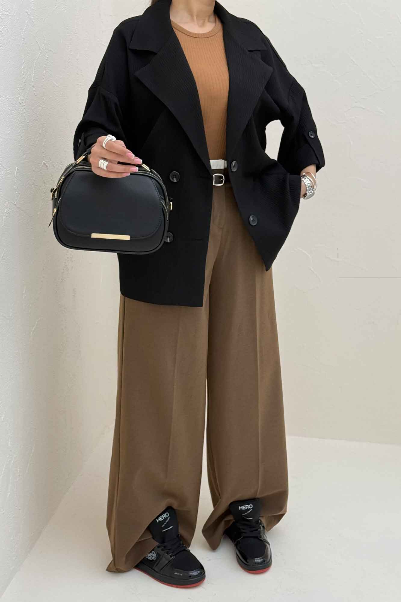 کت پاگن دار دکمه عمودی السا