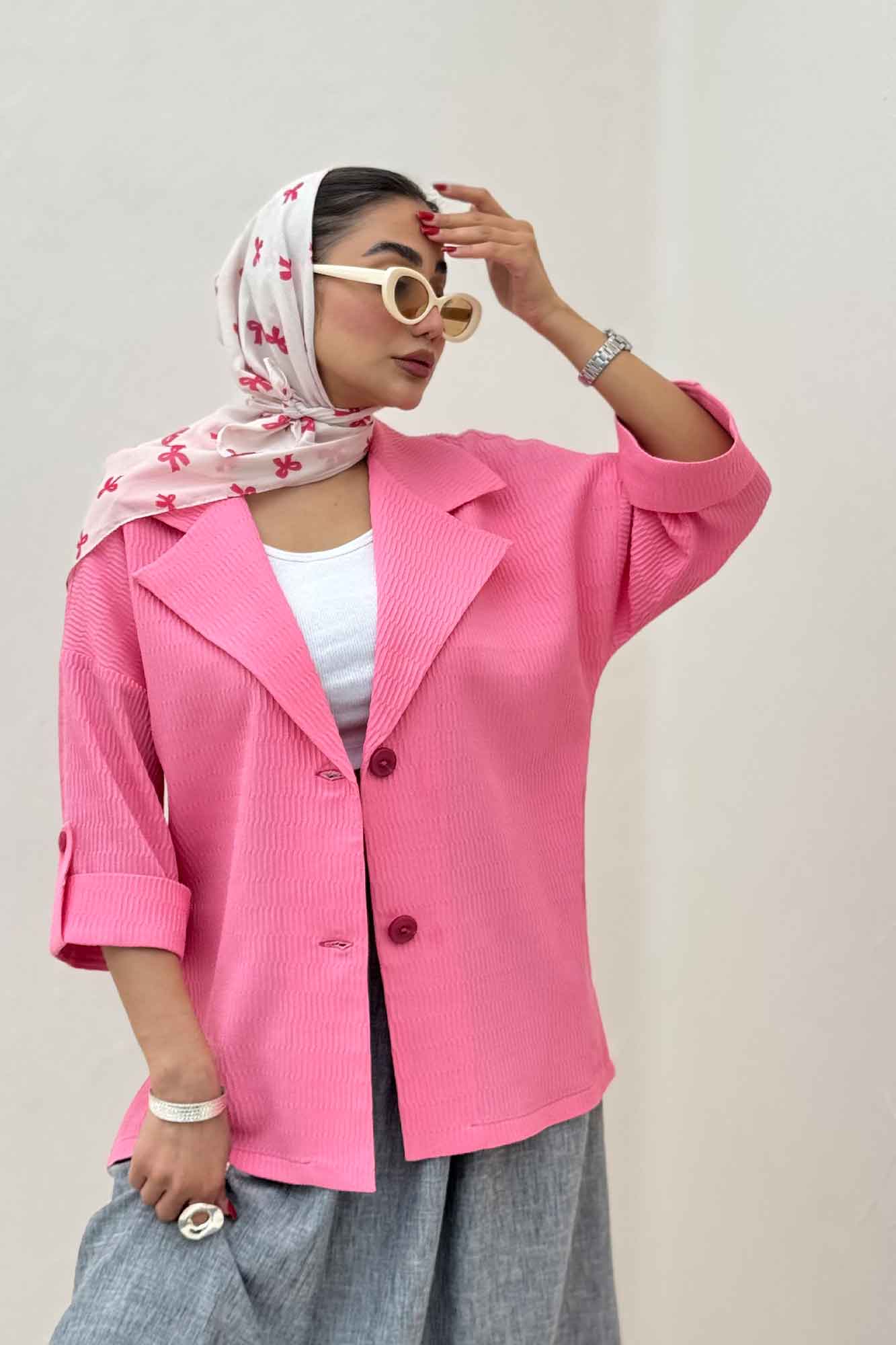 کت پاگن دار دو دکمه عمودی السا