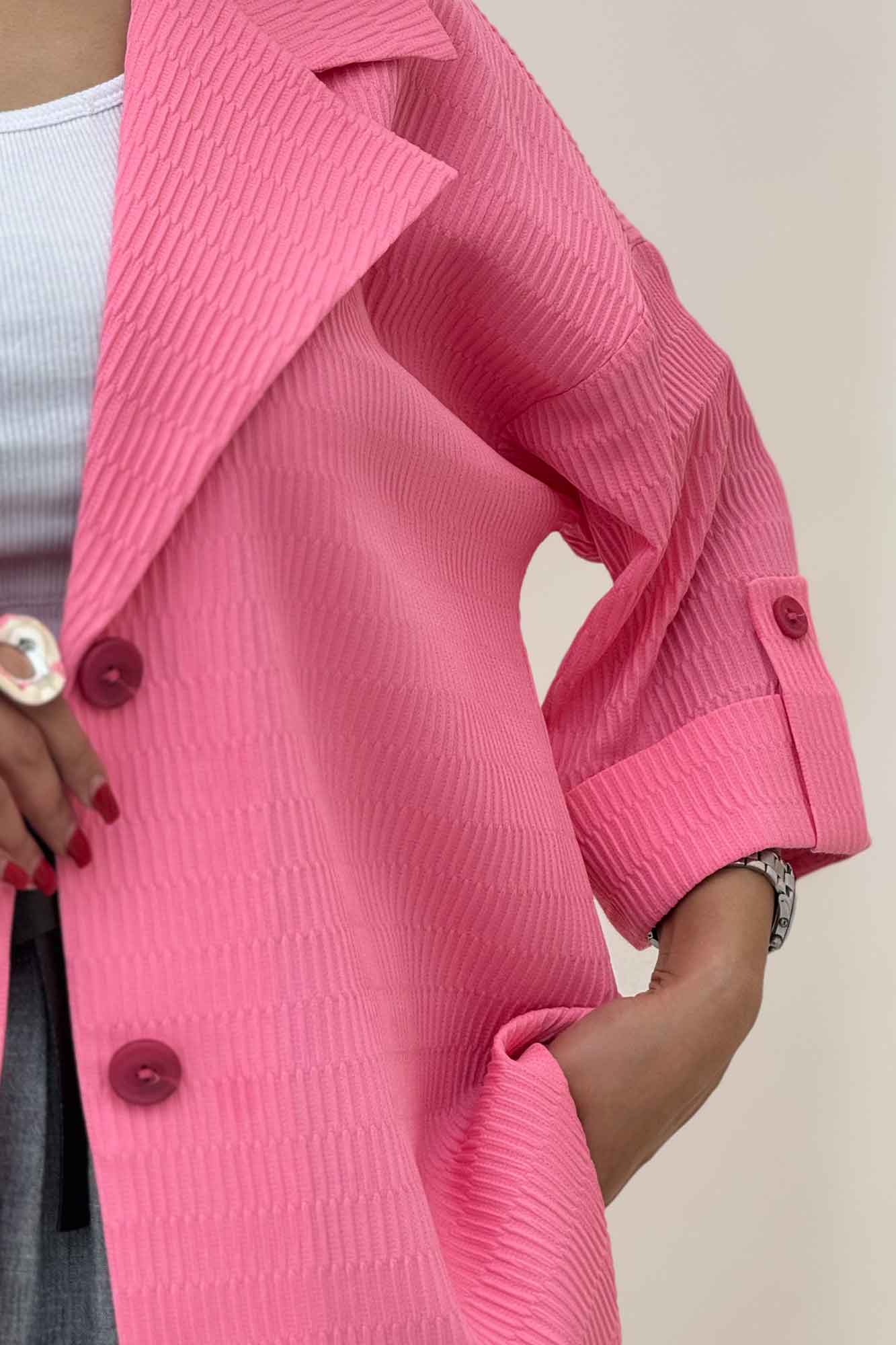 کت پاگن دار دو دکمه عمودی السا