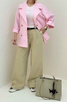 کت پاگن دار دکمه عمودی السا