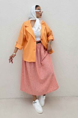 کت پاگن دار دو دکمه عمودی السا