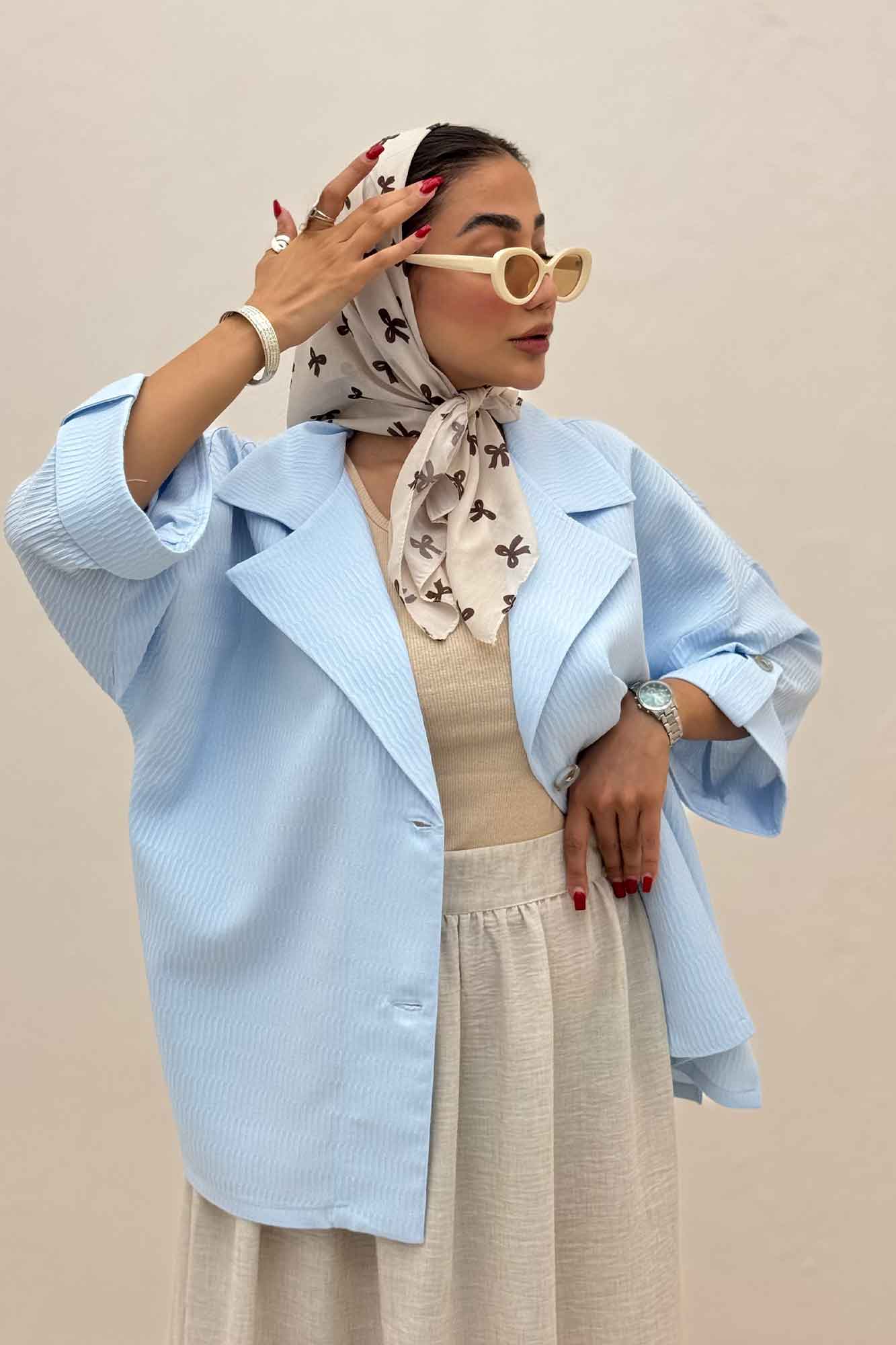 کت پاگن دار دو دکمه عمودی السا