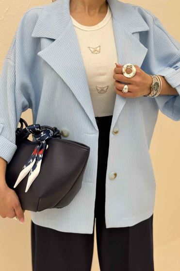 کت پاگن دار دکمه عمودی السا